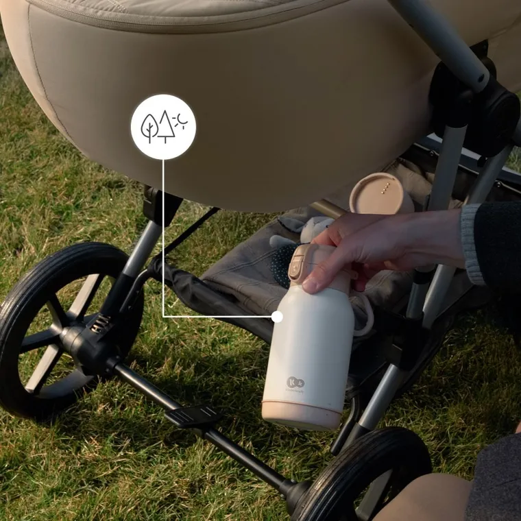 Kinderkraft, Gaja, incalzitor mobil de lapte si termos 2in1, verde, 500 ml