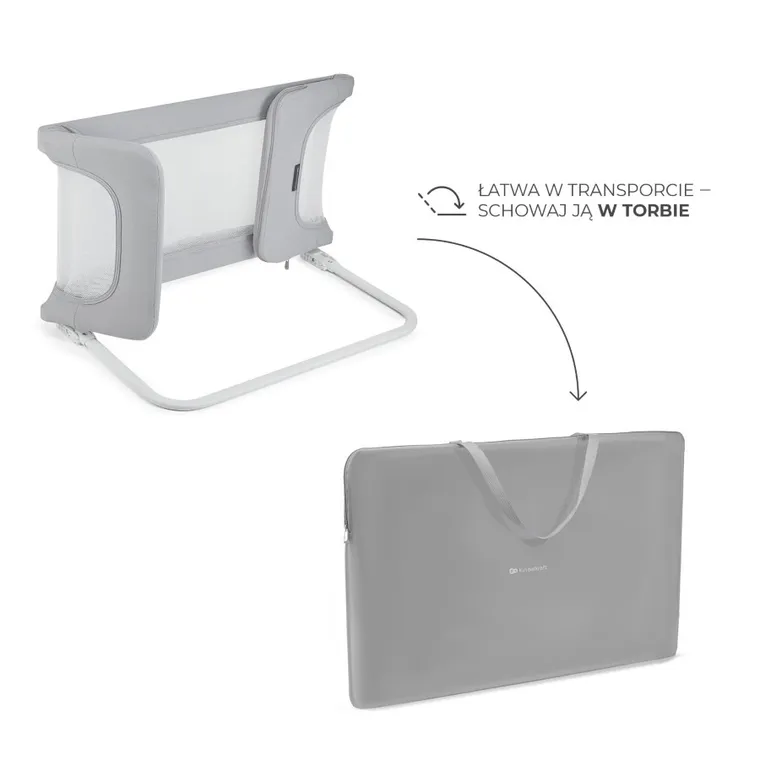 Kinderkraft, Guard and Dream, bariera pentru patut, Light Grey