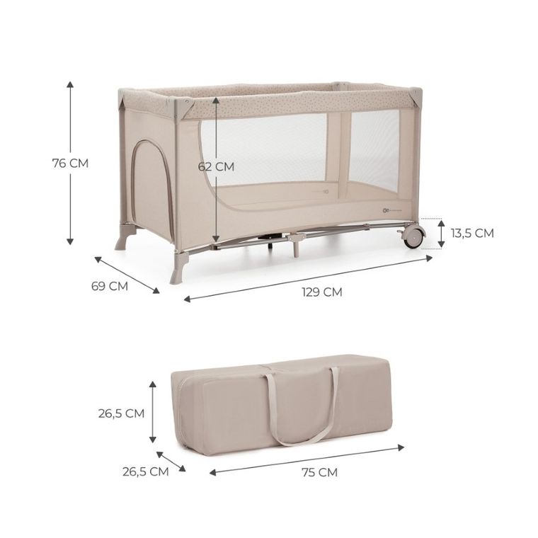 Kinderkraft, Joy 2, patut de volaj, Beige