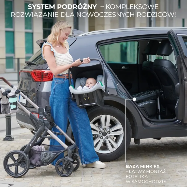 Kinderkraft, Moov 2, Air Wheels, carucior multifunctional 4in1, Moonlight Grey