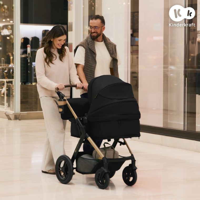Kinderkraft, Moov 2 XL Air, carucior multifunctional, Pure Black