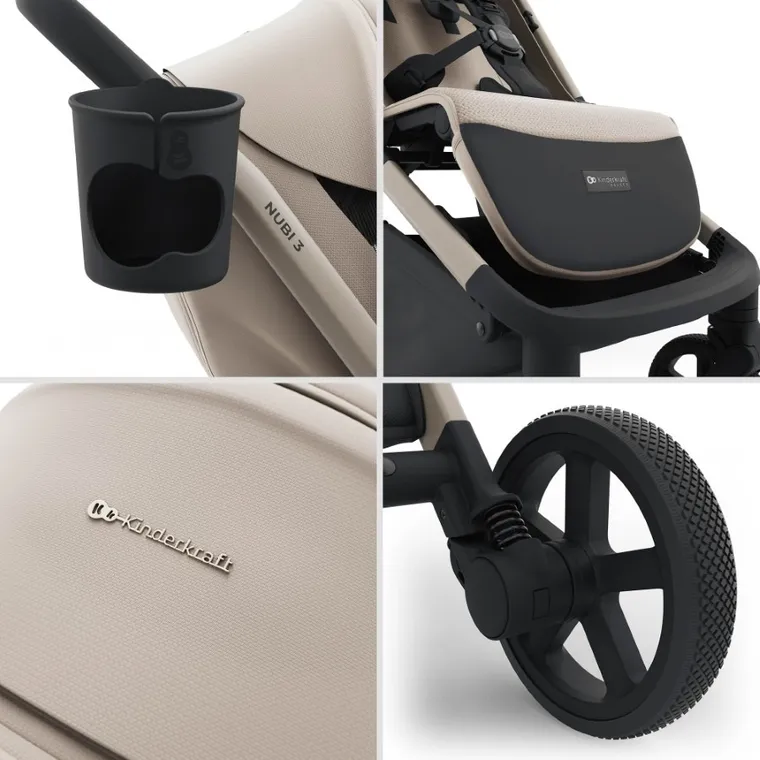 Kinderkraft, Nubi 3, carucior sport, Sand Beige