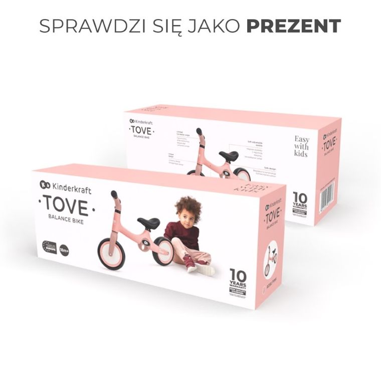 Kinderkraft, Tove, bicicleta fara pedale, Rose Pink