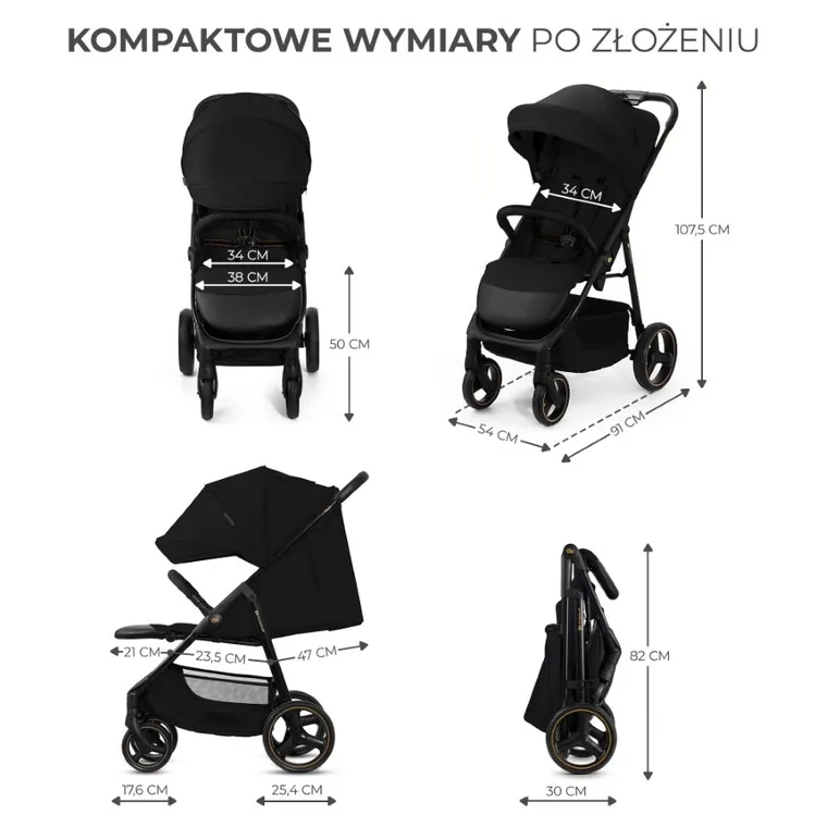Kinderkraft, Trig 3, carucior sport, Onyx Black