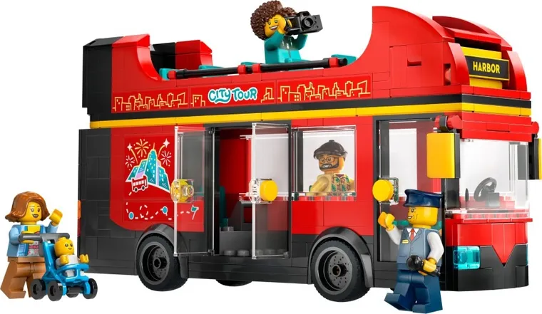 LEGO City, Autobuz turistic rosu cu etaj, 60407