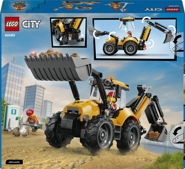 LEGO City, Buldoexcavator galben, 60480