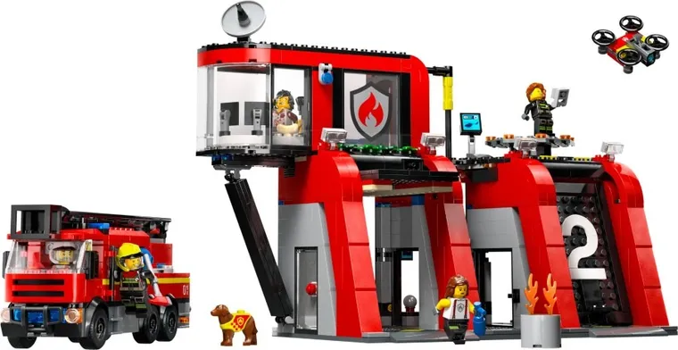 LEGO City, Statie si camion de pompieri, 60414