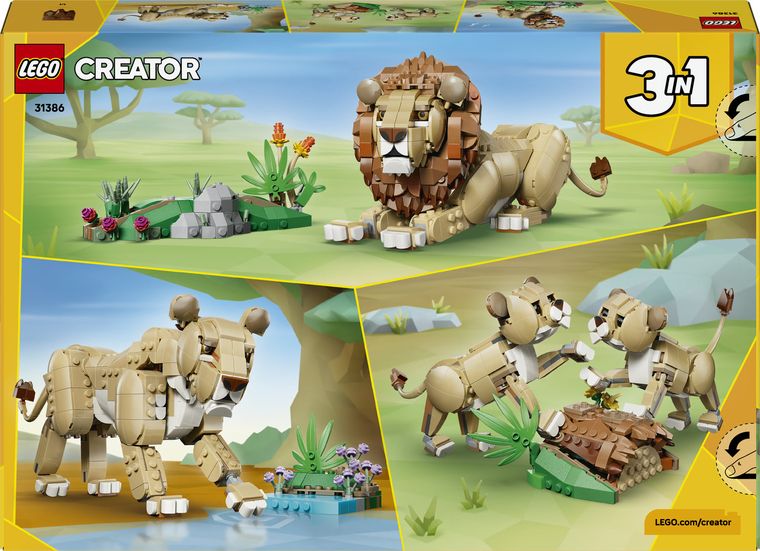 LEGO Creator, Animale salbatice: Leu maiestuos, 31386