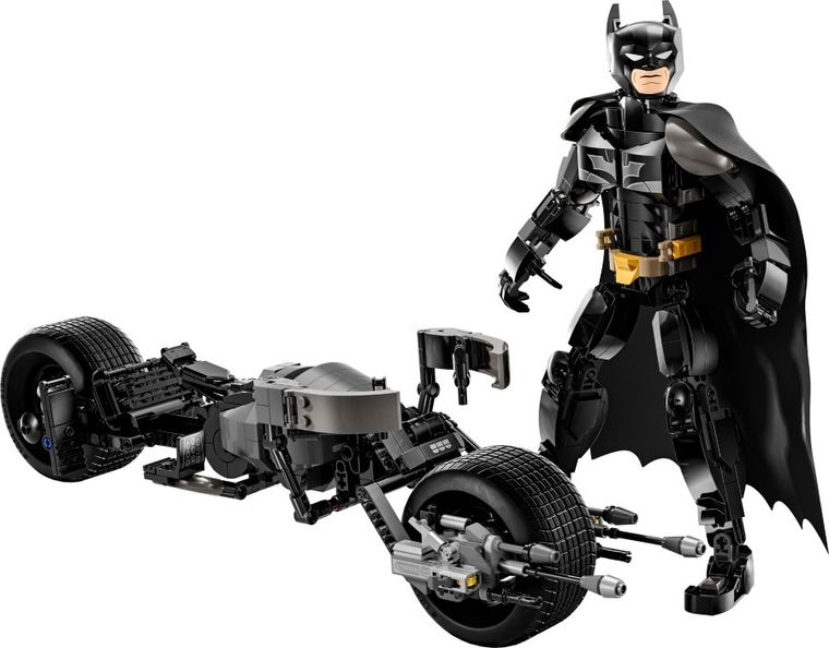 LEGO DC Batman, Figurina de constructie Batman si motocicleta Bat-Pod, 76273