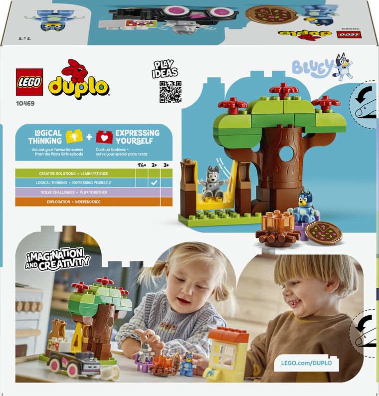 LEGO DUPLO Bluey, Muffin si Blue, fetele care aduc pizza, 10469
