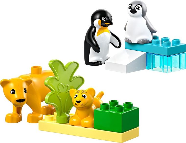 LEGO DUPLO, Familii de animale salbatice: Pinguini si lei, 10442
