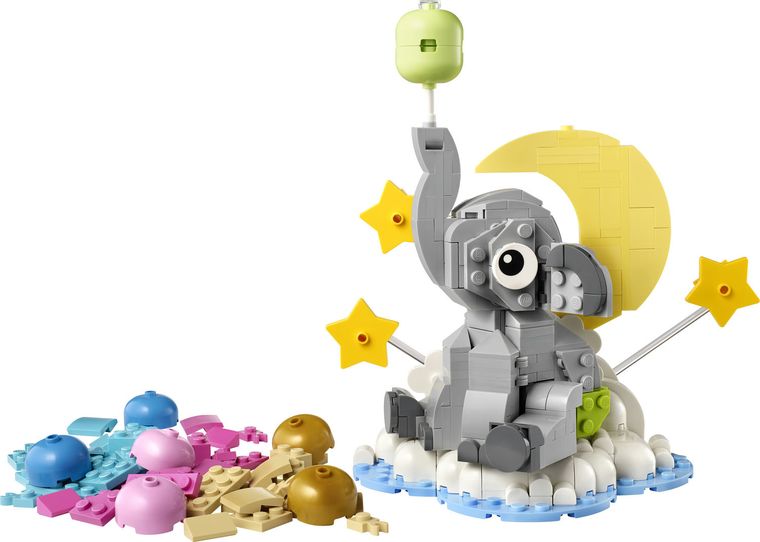 LEGO Iconic, Pui de elefant pe cer, 40814