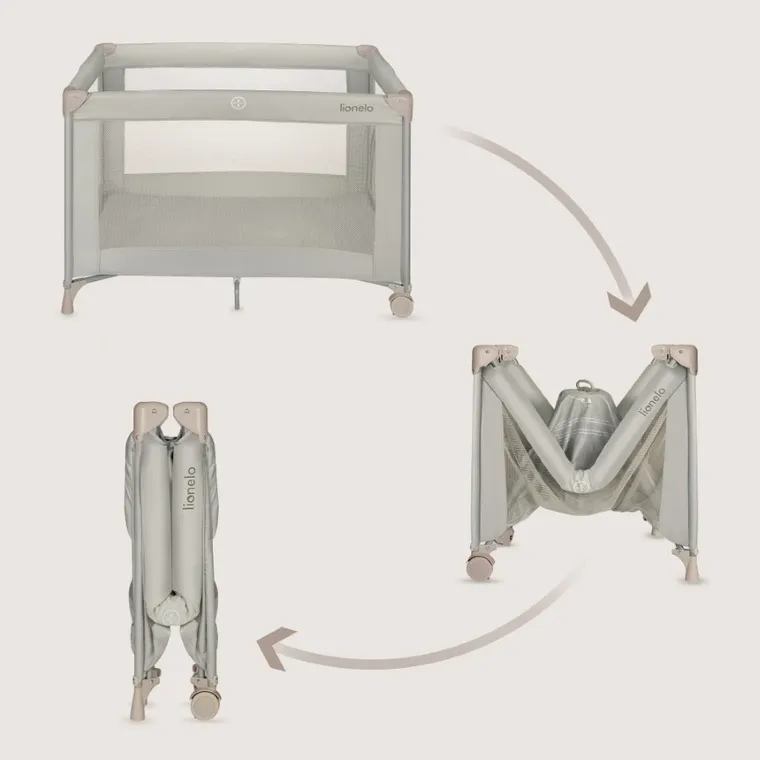 Lionelo, Amelie, patut de voiaj compact, Beige Sand