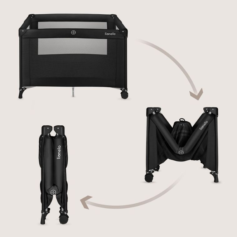 Lionelo, Amelie, patut de voiaj compact, Black Carbon