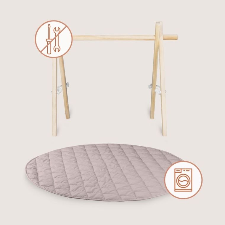 Lionelo, Anis, set: stand educativ din lemn si covoras