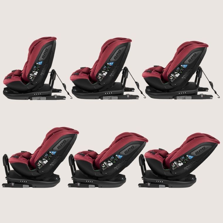 Lionelo, Bastiaan, scaun auto, i-Size, RWF, Red Burgundy, 40-150 cm