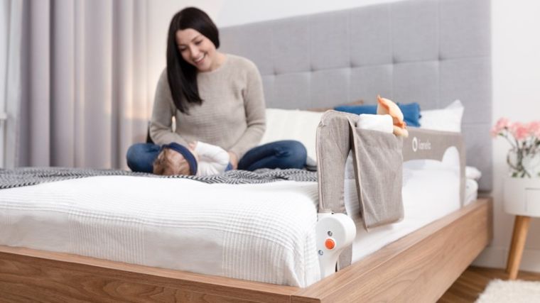 Lionelo, Eva, bariera de protectie pentru patut, Grey Melange