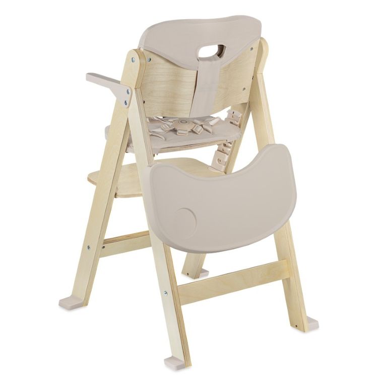 Lionelo, Floris, scaun inalt din lemn, Beige Natural