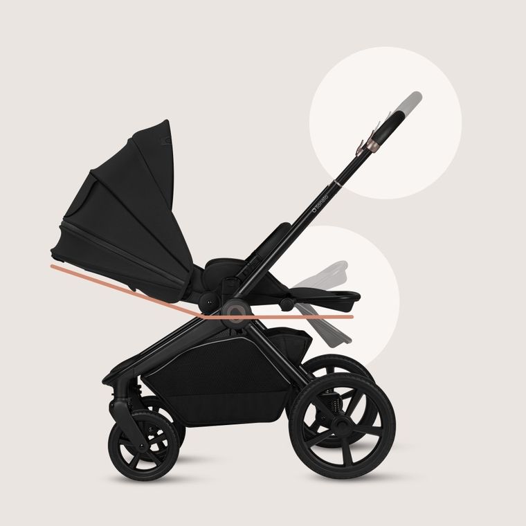 Lionelo, Freya, carucior multifunctional 3in1, Black Onyx
