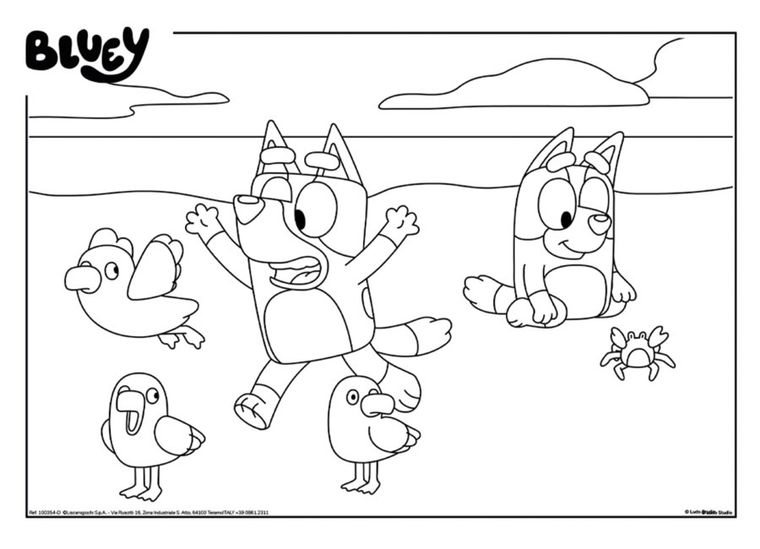 Lisciani, Bluey, puzzle cu doua fete, 4-48 piese