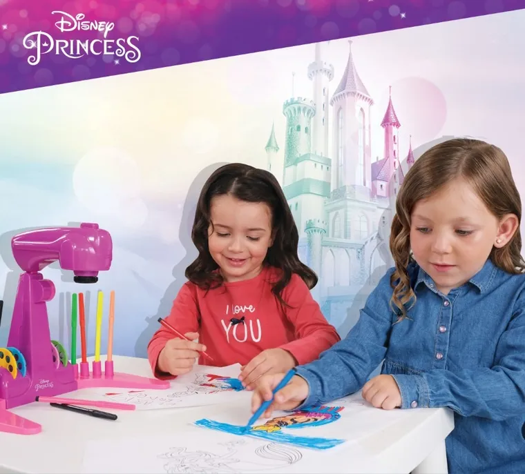 Lisciani, Disney Princess, scoala de desen cu proiector, set creativ