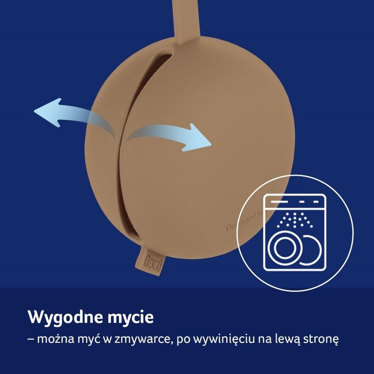 Lovi, cutie din silicon pentru suzeta, Granola