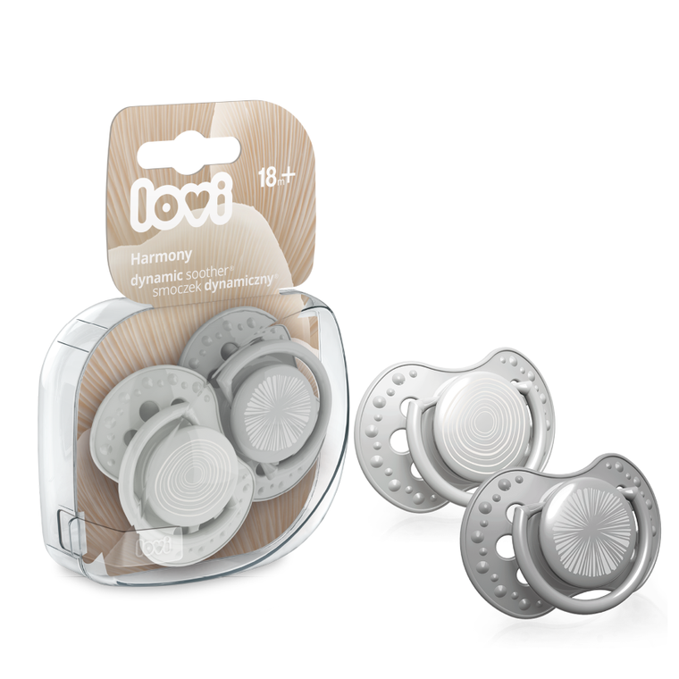 Lovi, Harmony Boy, suzeta dinamica din silicon, 18 luni+, 2 buc.