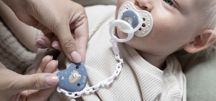 Lovi, Night&Day, lant pentru suzeta, albastru