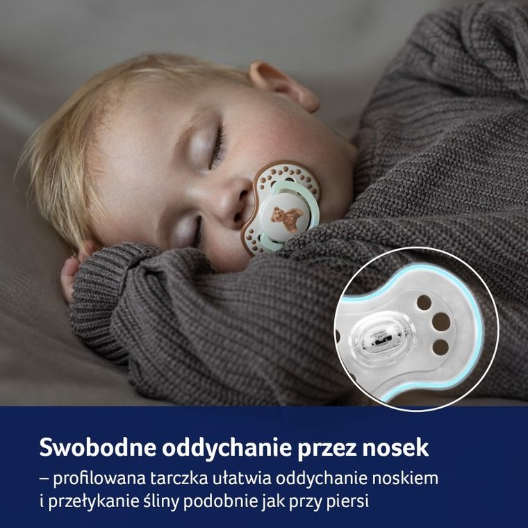 Lovi, Teddy Love, suzeta din silicon, dinamica, 0-6 luni, 2 buc.