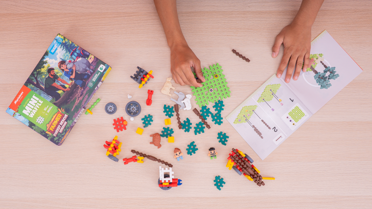 Marioinex, Mini Waffle, Fermier, set de constructie, 100 piese