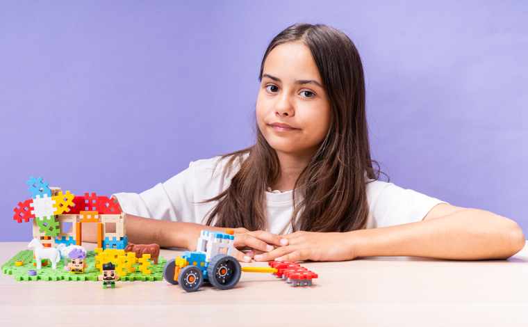 Marioinex, Mini Waffle, Fermier, set de constructie, 109 piese