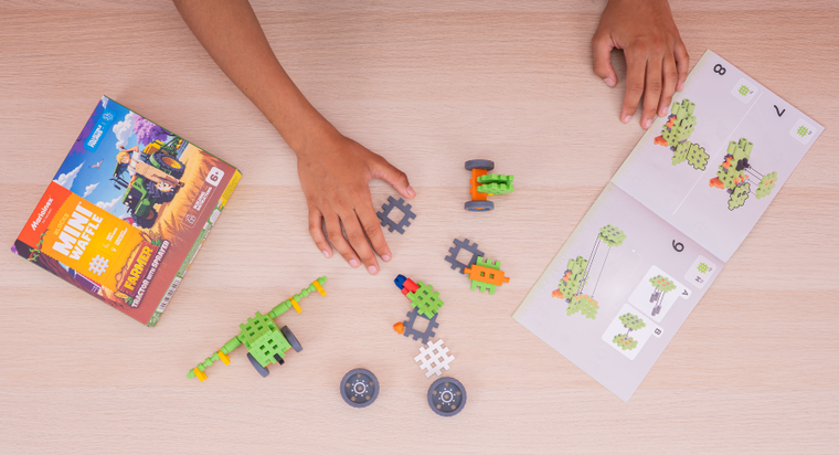 Marioinex, Mini Waffle, Fermier, set de constructie, 50 piese