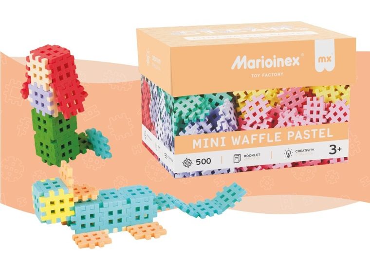 Marioinex, Mini Waffle, Pastel, set de constructie, 500 piese