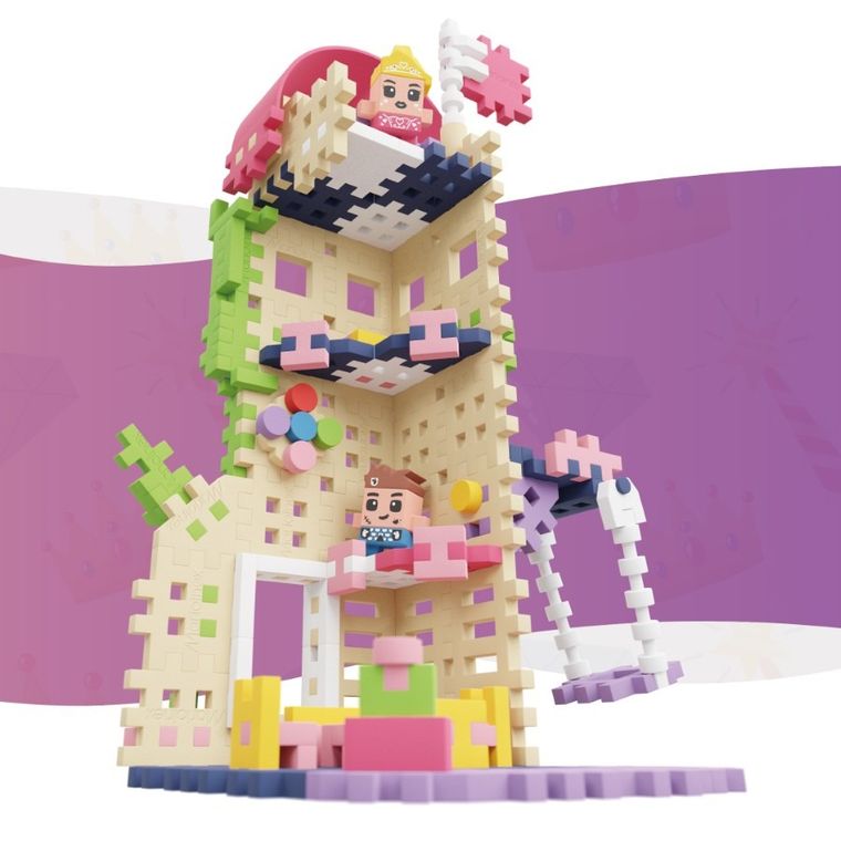 Marioinex, Mini Waffle, Turnul Fanteziei, set de constructie, 148 piese