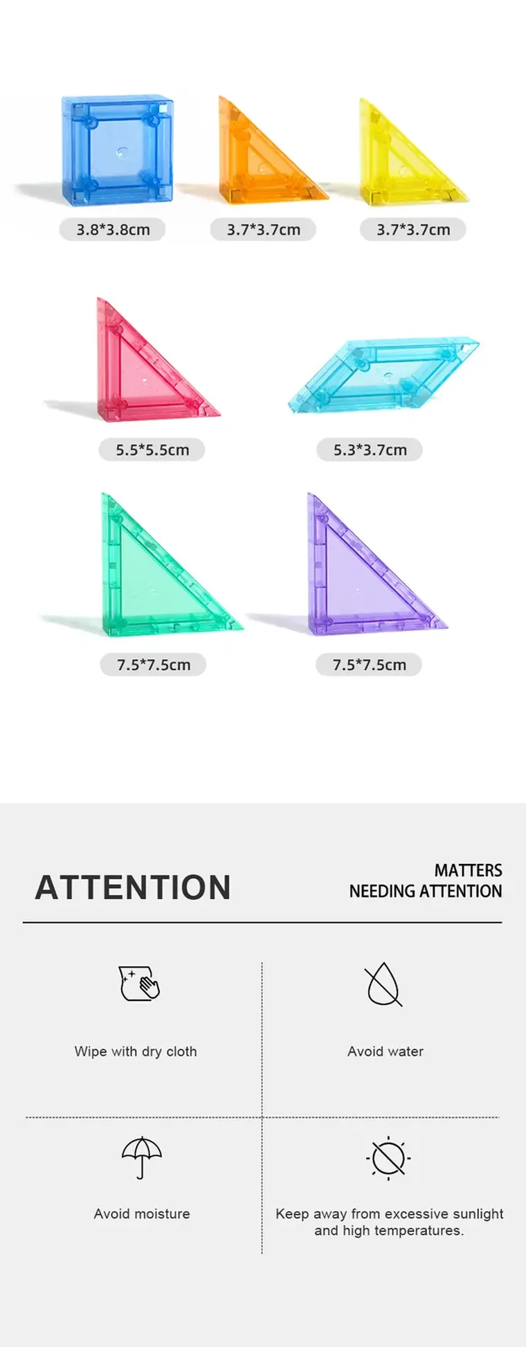 Mideer, Tangram, blocuri magnetice 3D cu clepsidra