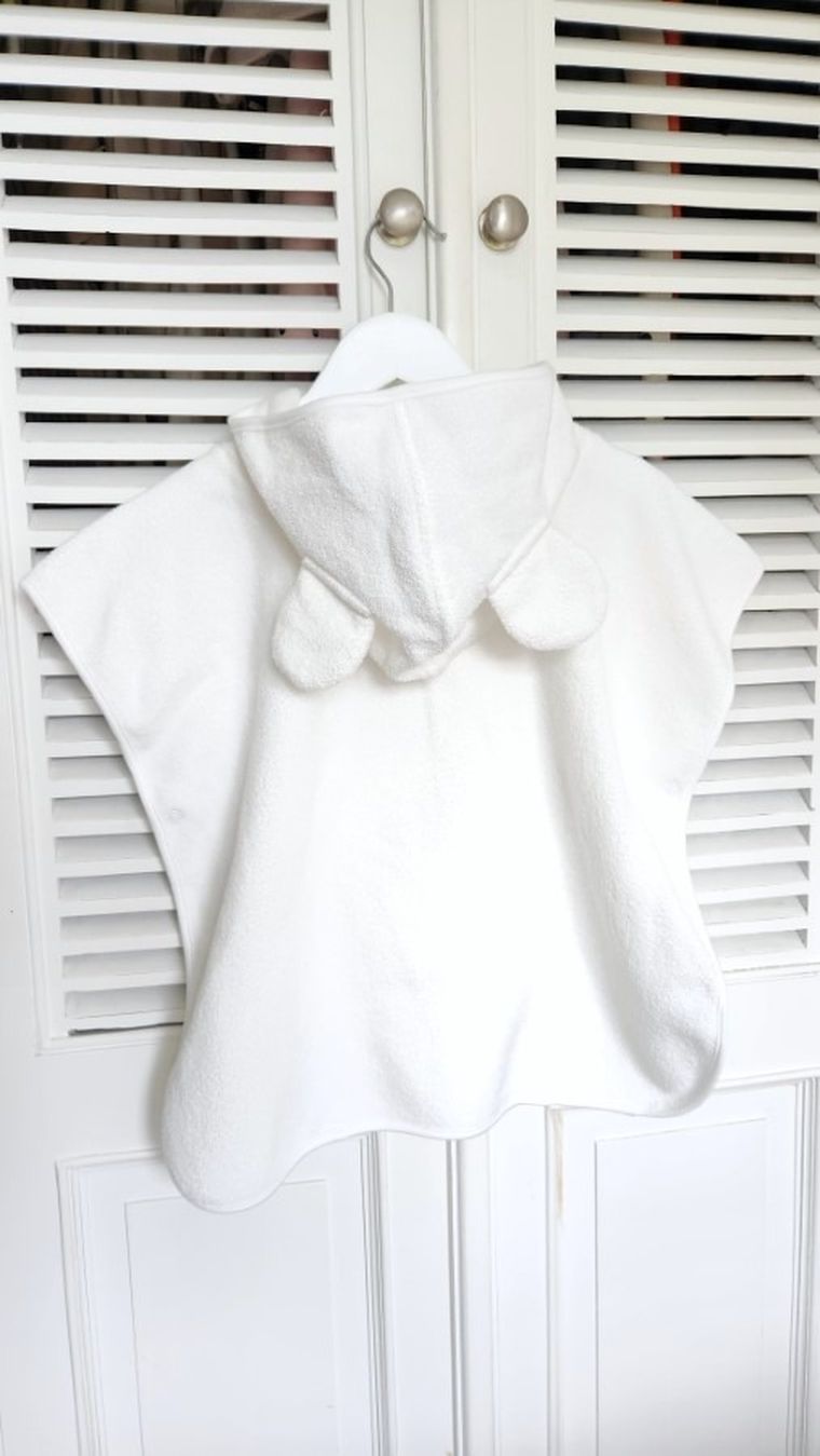 MimiNu, prosop tip poncho, culoare crem, 1-4 ani