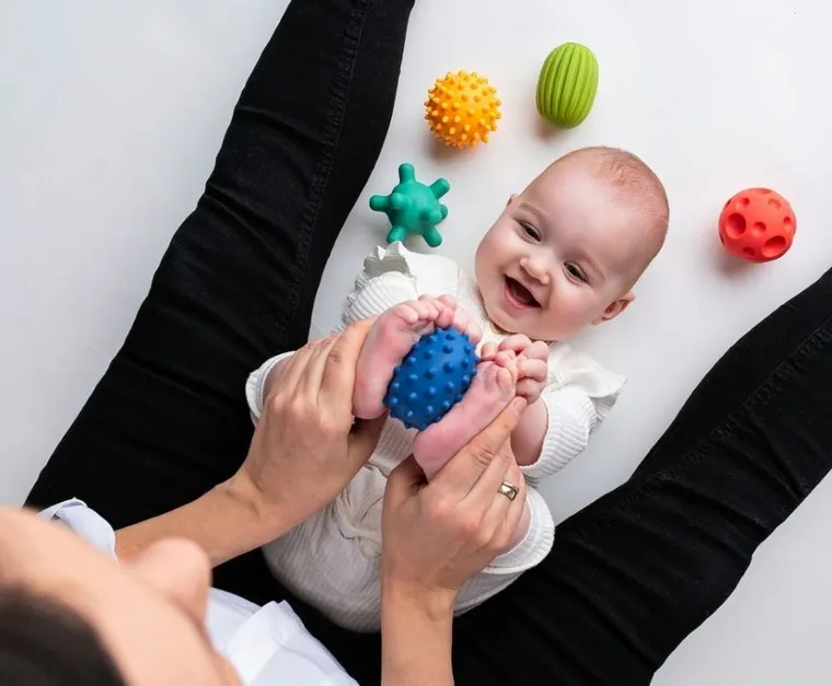 Mom's Care, mingii senzoriale culori pastelate, 5 buc.