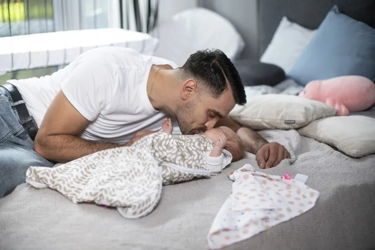 Motherhood, Zip-A-Round Sac de dormit din bumbac 2in1 (3-18 luni), Pink Squares