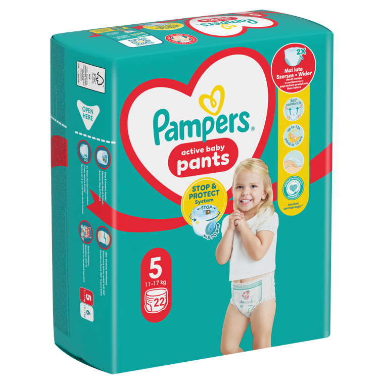 Pampers Pants, scutece-chilotel marimea 5, 12-17 kg, 22 buc.