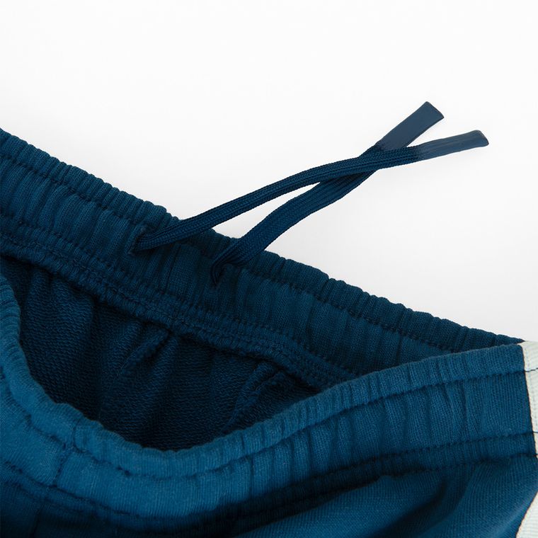 Pantaloni scurti albastri din bumbac pieptanat NOWEAR
