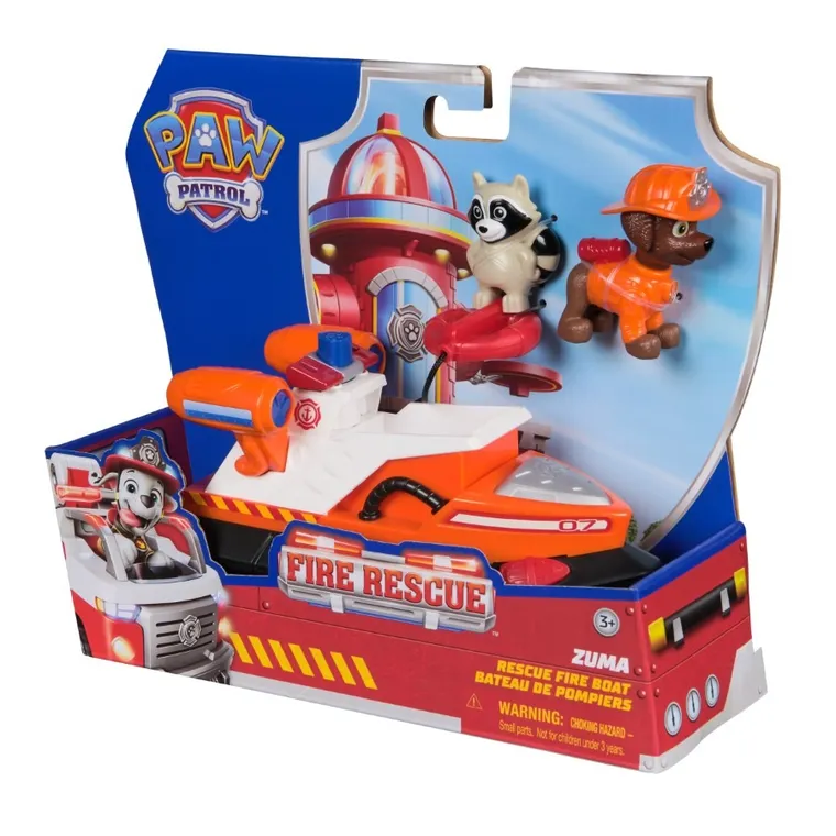 Paw Patrol, Fire Rescue, Zuma, masina cu figurina