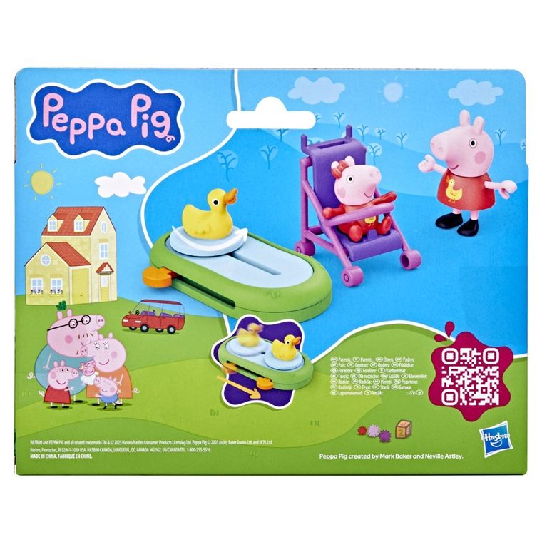 Peppa Pig, Peppa's & Evie's Park Fun, set de joaca cu figurine