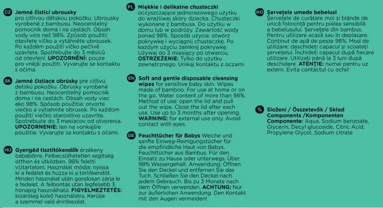 Petite&Mars, So Pure, servetele umede din bambus, biodegradabile, 12-56 buc.