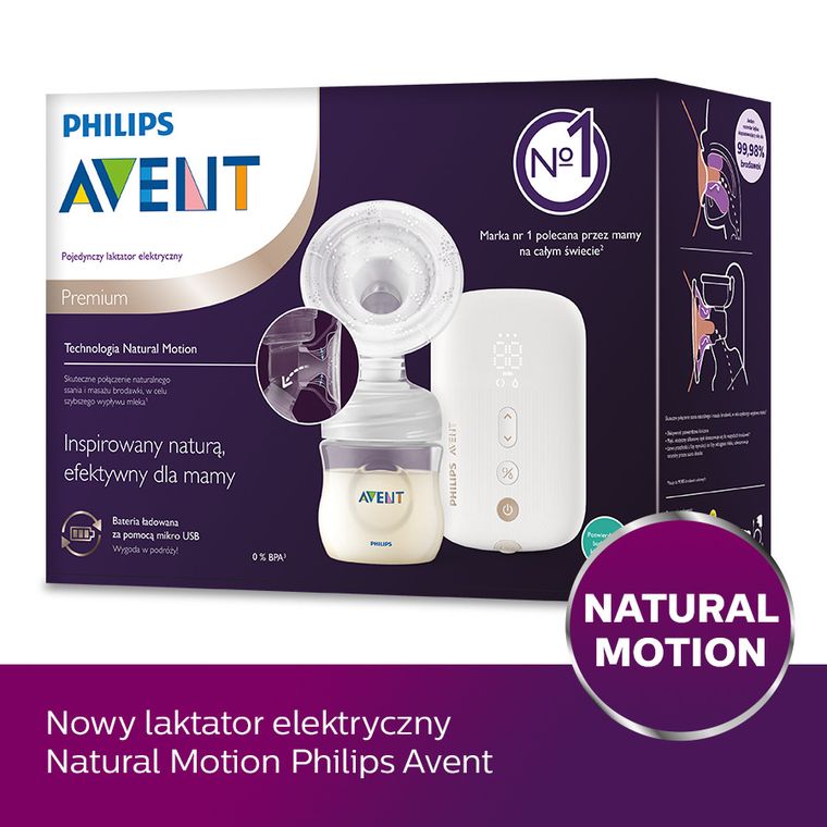 Philips Avent, Premium Natural Motion, pompa de san electrica, SCF392/11