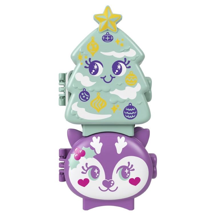 Polly Pocket, Holiday Connects Bundle, set de joaca cu papusa mic si accesorii