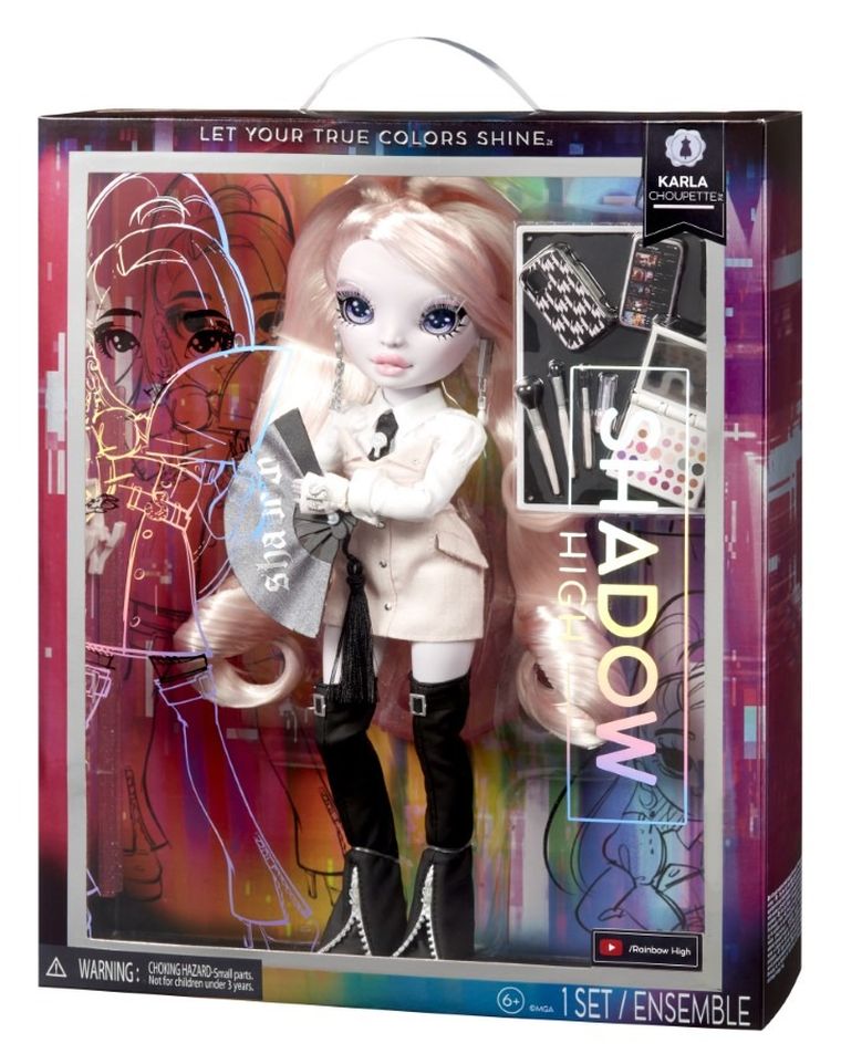 Rainbow High, Shadow High, Karla Choupette, papusa cu accesorii