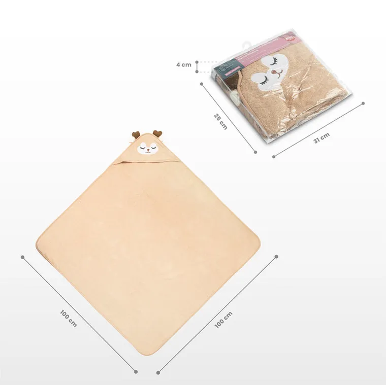 Sensillo, Bathfriends, husa moale pentru baie, Ursulet, 100-100 cm