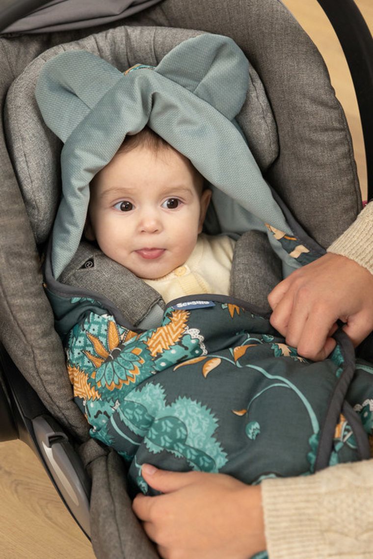 Sensillo, Velvet, husa pentru scaun auto, 90-90 cm, Paradise, smarald