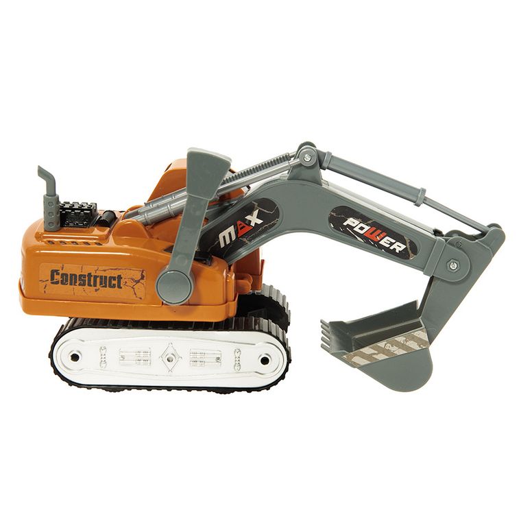 Smiki, platforma cu excavator, set de vehicule cu lumini si sunete