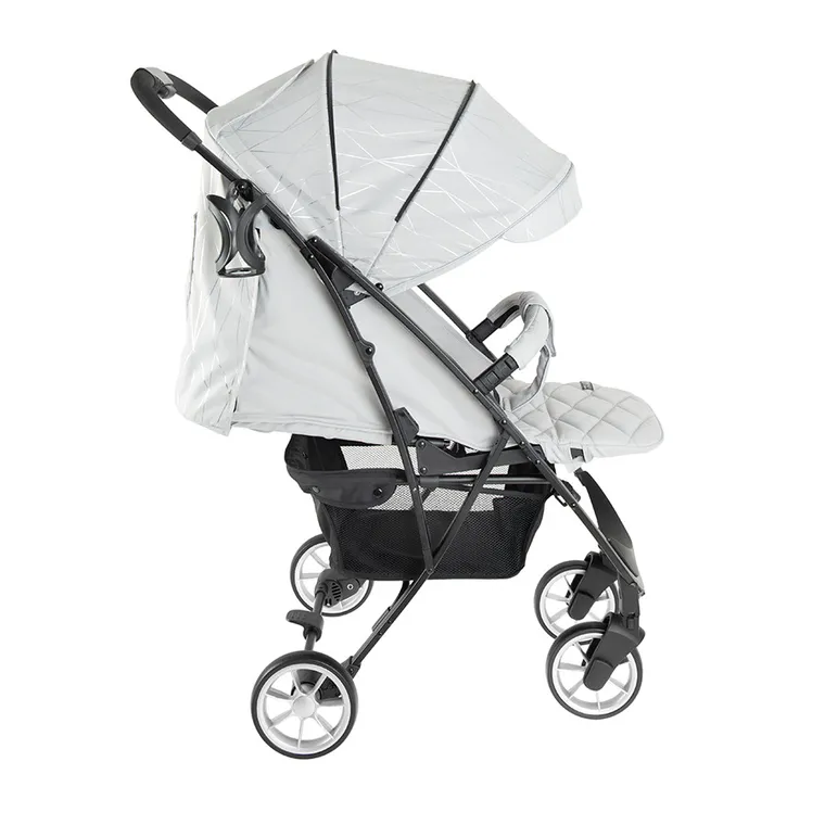 Smiki, Thunder Pro, carucior pentru copii, cadru negru, gri-argintiu